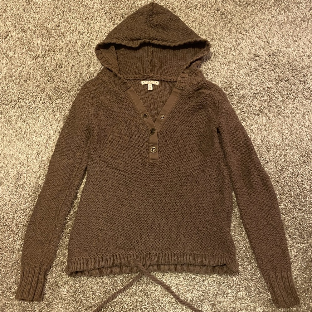 Old Navy Womens XS Brown Hooded Sweater